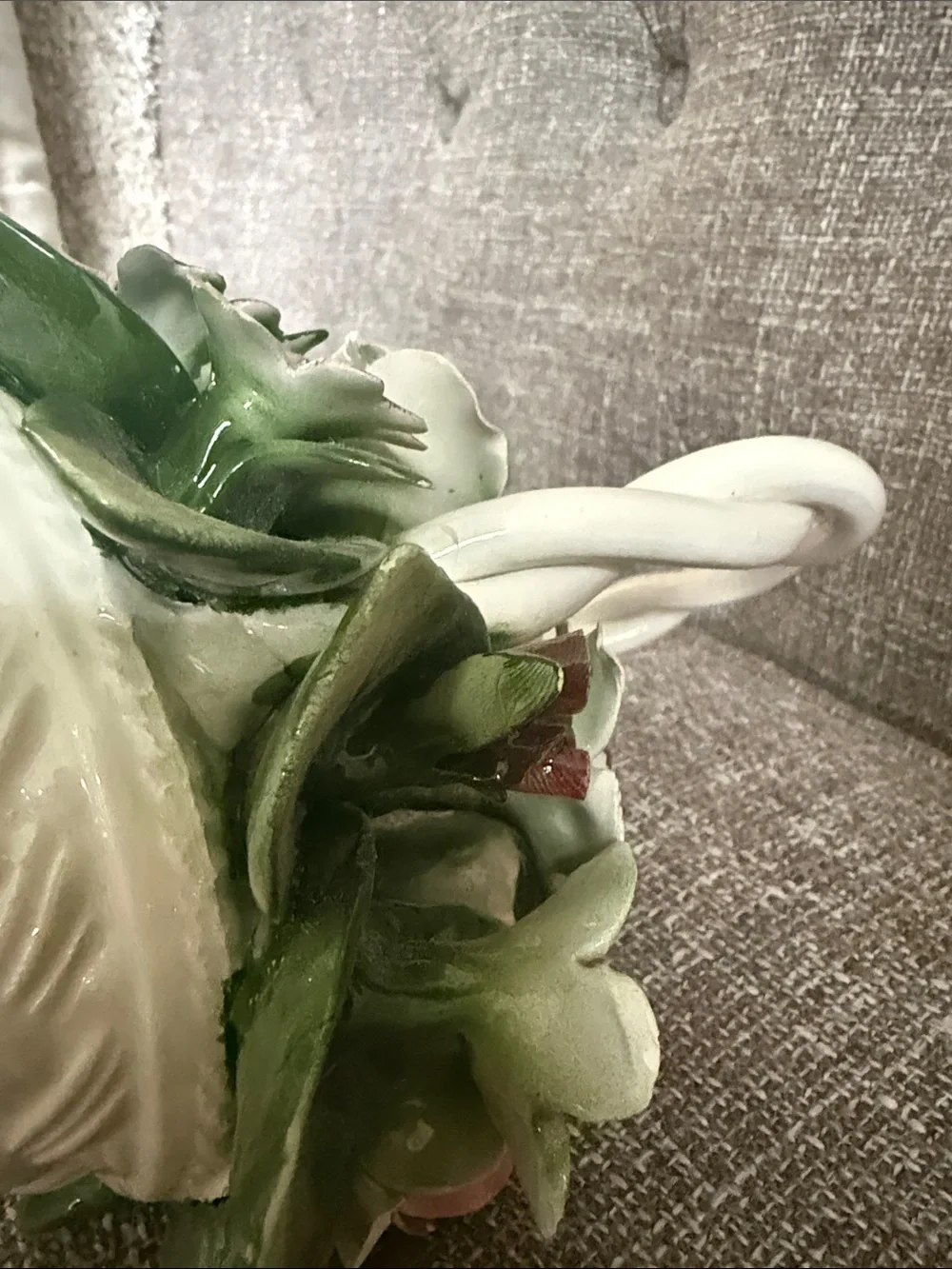 Vintage Italian Porcelain Floral Centerpiece Handcrafted & Authentic Capodimonte